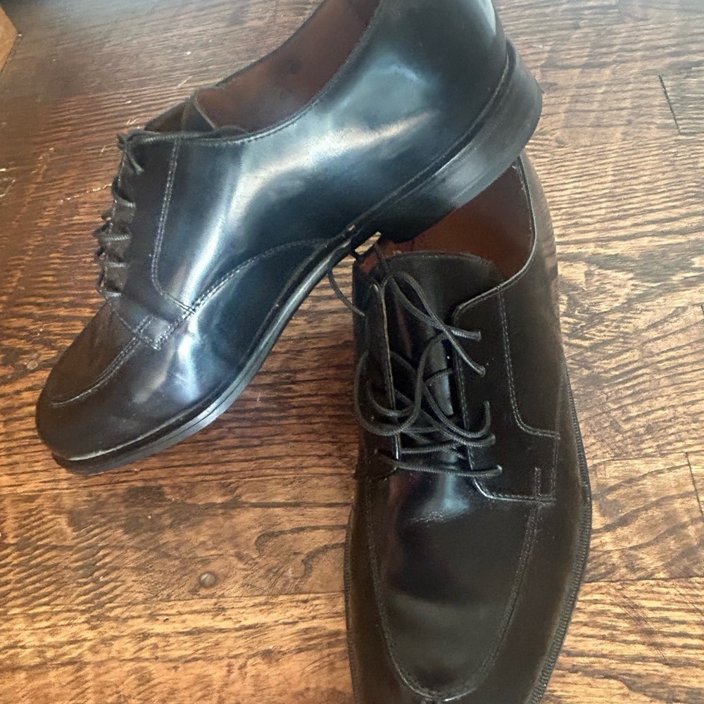 COLE HAAN Mens Dress Shoes Fine Black Leather Lace Up Cap Toe Oxfords Size 11 D - Picture 3 of 10